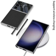 DIGITAL STAR  Back Cover for Samsung Galaxy S24 Ultra Premium Leather Electroplating Case  (Black)