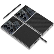 DIGITAL STAR  Back Cover for Samsung Galaxy S24 Ultra Premium Leather Electroplating Case  (Black)