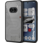 DIGITAL STAR Protection Bump | Hard Back Cover for Nothing Phone 2A (PC & TPU, Smoked Matte Back,