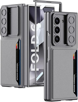 DIGITAL STAR Samsung Galaxy Z Fold 6 GKK Ultra-Thin Sliding Window Card Slot Phone Case.