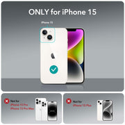 DIGITAL STAR Case for iPhone 15 Silicone Case Clear Transparent Shockproof Scratch Resistant Protective Phone Soft Silicone Slim Cover for iPhone 15 (Transparent)