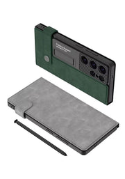 DIGITAL STAR Samsung Galaxy S25 Ultra Leather Flip Inside Card Wallet Case