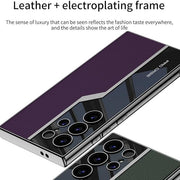 DIGITAL STAR Leather Anti-Fall Protective Phone Case for Samsung Galaxy S23 Ultra