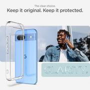DIGITAL STAR Back Cover Soft Case Compatible with Google Pixel 8A Clear Slim Back Cover Transparent