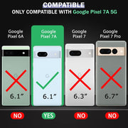 DIGITAL STAR Shockproof Back Cover Case for Google Pixel 7A  Raised Bumps for Camera & Screen Protection  Ultra Clear Soft Cover Transparent