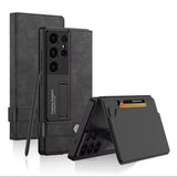 DIGITAL STAR Samsung Galaxy S25 Ultra Leather Flip Inside Card Wallet Case