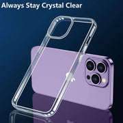 DIGITAL STAR Case Compatible with iPhone 14 Pro Case Clear Transparent Shockproof Protective Phone Soft Silicone Slim Cover for iPhone 14 Pro Transparent