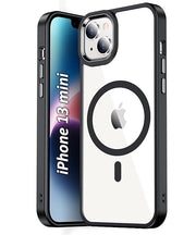 Digital star Thermoplastic Polyurethane Ultra-Hybrid Magnetic Case Cover With Built In Magnets Compatible With Magsafe For iPhone 13 Mini (Black)