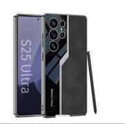 DIGITAL STAR Case for Samsung Galaxy S25 Ultra Business Electroplated Leather Cover