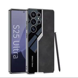 DIGITAL STAR Case for Samsung Galaxy S25 Ultra Business Electroplated Leather Cover