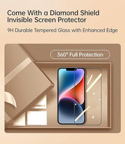 DIGITAL STAR  Logo Electroplating Transparent Case for iPhone 14 Plus Case 6.7 inch 2022, Luxury Electroplated TPU Cover, Individual Camera Protection for Each Lens Bumper Case