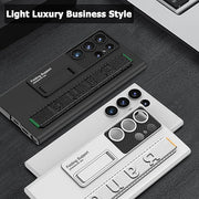 Digital star  Samsung Galaxy S24 Ultra Case with Strap & Kickstand, Ultra Slim & Shockproof Hard PC Cover with Protective Wristband Phone Back Case with Stand