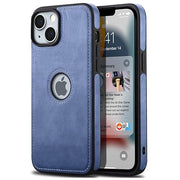 DIGITAL STAR Genuine Leather Finish iPhone 14 Plus Back Cover Case |Shockproof Design |Raised Edges for Camera & Screen Protection