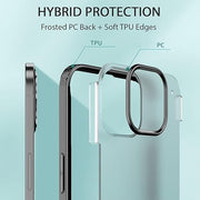 DIGITAL STAR Shield Frosted Acrylic Back Shock Proof Case Cover for Apple iPhone 15 Plus