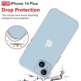 Digital star  iPhone 14 Plus Silicone Case Clear Transparent Shockproof Scratch Resistant Protective Phone Soft Silicone Slim Cover for iPhone 14 Plus