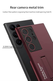 DIGITAL STAR  Thin Stand Case for Samsung Galaxy S24 Ultra   5G, Matte Finish with kickstand & Shockproo