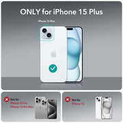 DIGITAL STAR Case Compatible with iPhone 15 Plus Silicone Case Clear Transparent Shockproof Scratch Resistant Protective Phone Soft Silicone Slim Cover for iPhone 15 Plus (Transparent)