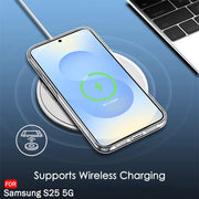 DIGITAL STAR Back Cover Soft Case Compatible with Samsung Galaxy S25 5G | Best Camera Protection | Inbuilt Dust Plugs & Anti-Slip Grip | Ultra Clear Slim Back Cover Silicone, Transparent