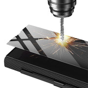 DIGITAL STAR  Ultra Hybrid Premium Case Compatible with Samsung Galaxy Z Fold 6 Case with S-Pen Holder Case Flip Colorful Plating Glass Leather All-Inclusive Cover for Samsung Galaxy Z Fold 6