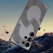 DIGITAL STAR Thin Fit Plating Leather Case Compatible with Samsung Galaxy S25 Ultra – Slim Shockproof Cover with Electroplated Frame & Camera Protection