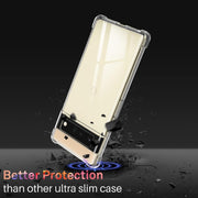 DIGITAL STAR Transparent Crystal Clear Back Cover for [ Google Pixel 6 Pro 5G ] Back Cover | Shockproof Soft TPU Case  Transparent