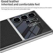 DIGITAL STAR  Back Cover for Samsung Galaxy S24 Ultra Premium Leather Electroplating Case  (Black)