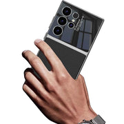 DIGITAL STAR  Back Cover for Samsung Galaxy S24 Ultra Premium Leather Electroplating Case  (Black)