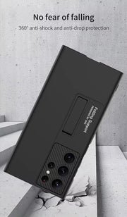 DIGITAL STAR  Thin Stand Case for Samsung Galaxy S24 Ultra   5G, Matte Finish with kickstand & Shockproo