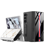 DIGITAL STAR  Ultra Hybrid Premium Case Compatible with Samsung Galaxy Z Fold 6 Case with S-Pen Holder Case Flip Colorful Plating Glass Leather All-Inclusive Cover for Samsung Galaxy Z Fold 6