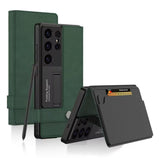 DIGITAL STAR Samsung Galaxy S25 Ultra Leather Flip Inside Card Wallet Case