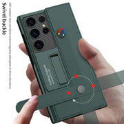 DIGITAL STAR  Hybrid Premium Flip Leather Case for Samsung Galaxy S24 Ultra  Back Case with Kickstand + Card Holder, Slim Protective Flip Case Compatible Only for S24 Ultra