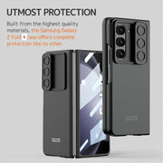 DIGITAL STAR  Ultra Hybrid Premium Leather Case for Samsung Galaxy Z Fold 6 Case with (Slide Camera Cover) Protection & (Screen Protector),Shockproof for Galaxy Z Fold 6 Phone Case