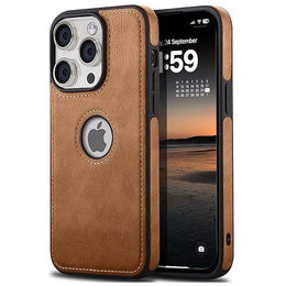 Digital Star  Genuine Leather Finish iPhone 15 Pro Back Cover Case |Shockproof Design |Raised Edges for Camera & Screen Protection