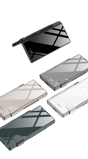 DIGITAL STAR  Ultra Hybrid Premium Case Compatible with Samsung Galaxy Z Fold 6 Case with S-Pen Holder Case Flip Colorful Plating Glass Leather All-Inclusive Cover for Samsung Galaxy Z Fold 6