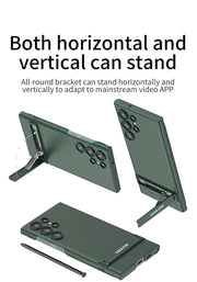 DIGITAL STAR  Slim Matte Case Cover with Kick Stand for Samsung Galaxy S24 Ultra 5G - (Polycarbonate)