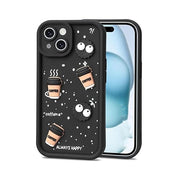 digital star Back Case Cover Compatible with iPhone 15 Plus | Cute Fun Cartoon 3D Ball Coffee Silicone Case