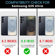 DIGITAL STAR Case for Samsung Galaxy S25 Ultra Business Electroplated Leather Cover