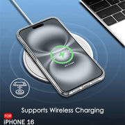 DIGITAL STAR Best Camera Protection Back Cover Case Compatible with iPhone 16 | Ultra Clear Soft Case  Inbuilt Dust Plugs & Anti-Slip Grip  Slim & Protective Cover (Transparent)