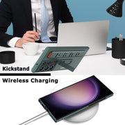 DIGITAL STAR Hybrid Premium Pc Case for Samsung Galaxy S24 Ultra   Back Case Cover with Wristband + Kickstand, Shockproof Protective Stand Compatible Only for Samsung S24  Case