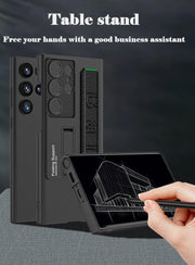 DIGITAL STAR Stand Back Case for Samsung S23 Ultra | Slim Camera Lens Protection Cover with Kickstand