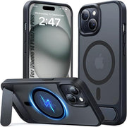 Digital star Matte Back Cover Case Compatible with Stand Magnatic for iPhone 15 Plus