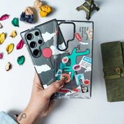 DIGITAL STAR Galaxy S20 Fe Soft Flexible TPU Shockproof Protective Graphic Stickers Label Phone Case(Pattern 2),Multicolor