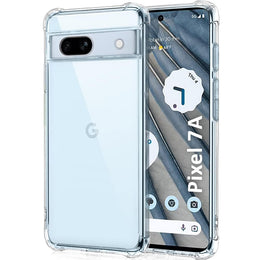 DIGITAL STAR Shockproof Back Cover Case for Google Pixel 7A  Raised Bumps for Camera & Screen Protection  Ultra Clear Soft Cover Transparent