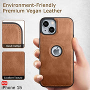 DIGITAL STAR  Genuine Leather Finish iPhone 15 Back Cover Case | Shockproof Design