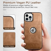 Digital Star  Genuine Leather Finish iPhone 15 Pro Back Cover Case |Shockproof Design |Raised Edges for Camera & Screen Protection
