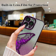 DIGITAL STAR iPhone 14 Pro Max Cover With Glitter Cute Butterfly Electroplating Design Back Cover Case