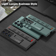 DIGITAL STAR Hybrid Premium Pc Case for Samsung Galaxy S24 Ultra   Back Case Cover with Wristband + Kickstand, Shockproof Protective Stand Compatible Only for Samsung S24  Case