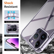 DIGITAL STAR Ultra Hybrid Clear Camera Protection Back Cover Case for iPhone 14 Pro Max Transparent
