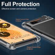 DIGITAL STAR Transparent Crystal Clear Back Cover for [ Google Pixel 6 Pro 5G ] Back Cover | Shockproof Soft TPU Case  Transparent
