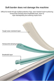 DIGITAL STAR  Transparent Clear Shock Proof Back Case/Cover with Silicone Band for iPhone 16 - (Black | Rubber)